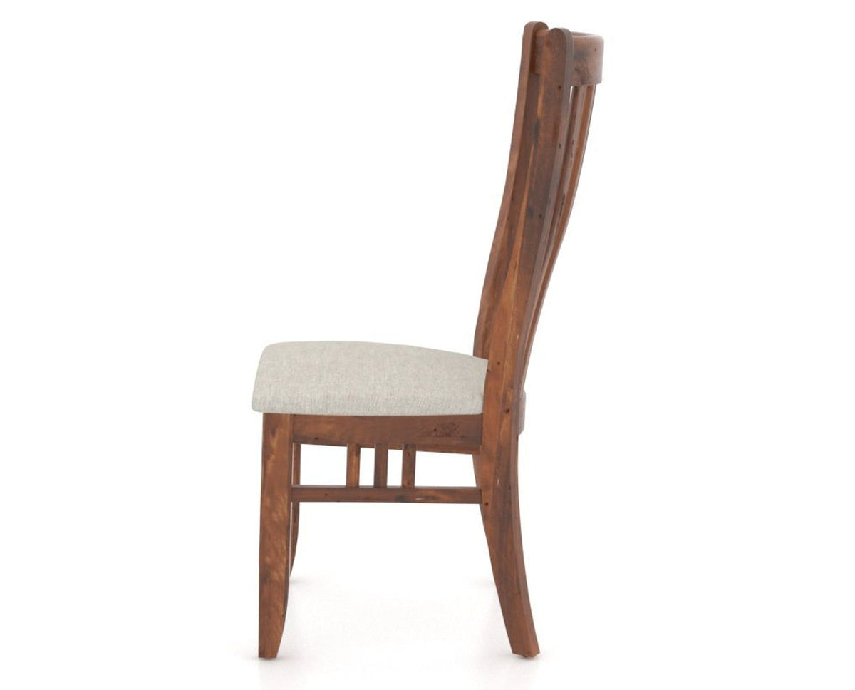 Canadel Champlain Dining Chair 0119 in TB Fabric and 33 Spice Washed, side view