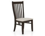 Canadel Dining Chair 0119 in TB Fabric and 59 Davy's Grey, three-quarter view