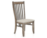 Canadel Champlain Dining Chair 0119 in TB Fabric and 72 Heritage Nature, three-quarter view
