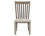 Canadel Champlain Dining Chair 0119 in TB Fabric and 72 Heritage Nature, front view