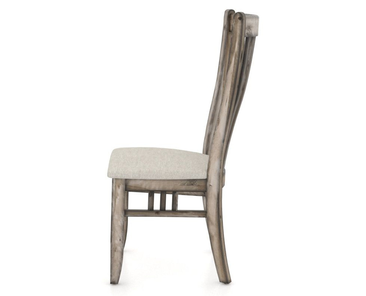 Canadel Champlain Dining Chair 0119 in TB Fabric and 72 Heritage Nature, side view
