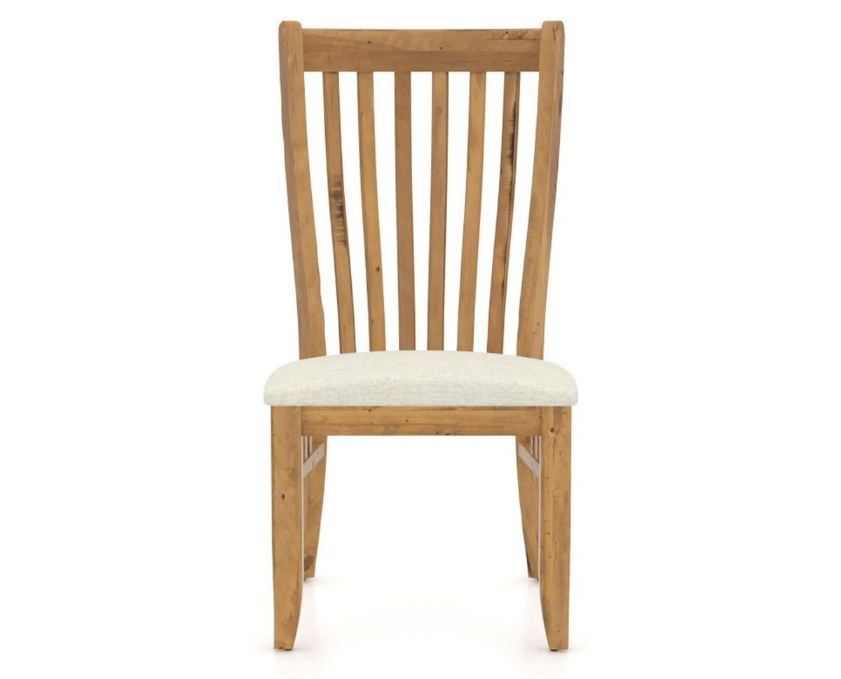 Canadel Champlain Dining Chair 0119 in TW Fabric and 01 Honey Washed, front view