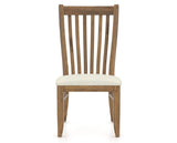 Canadel Champlain Dining Chair 0119 in TW Fabric and 03 Oak Washed, front view