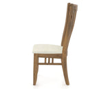 Canadel Champlain Dining Chair 0119 in TW Fabric and 03 Oak Washed, side view