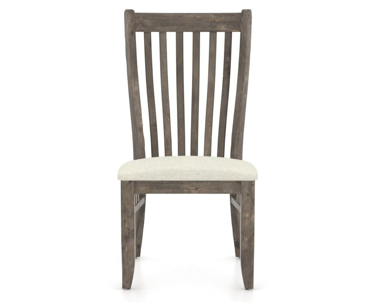 Canadel Champlain Dining Chair 0119 in TW Fabric and 08 Shadow, front view