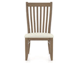 Canadel Champlain Dining Chair 0119 in TW Fabric and 25 Pecan Washed, front view