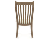 Canadel Champlain Dining Chair 0119 in TW Fabric and 25 Pecan Washed, back view