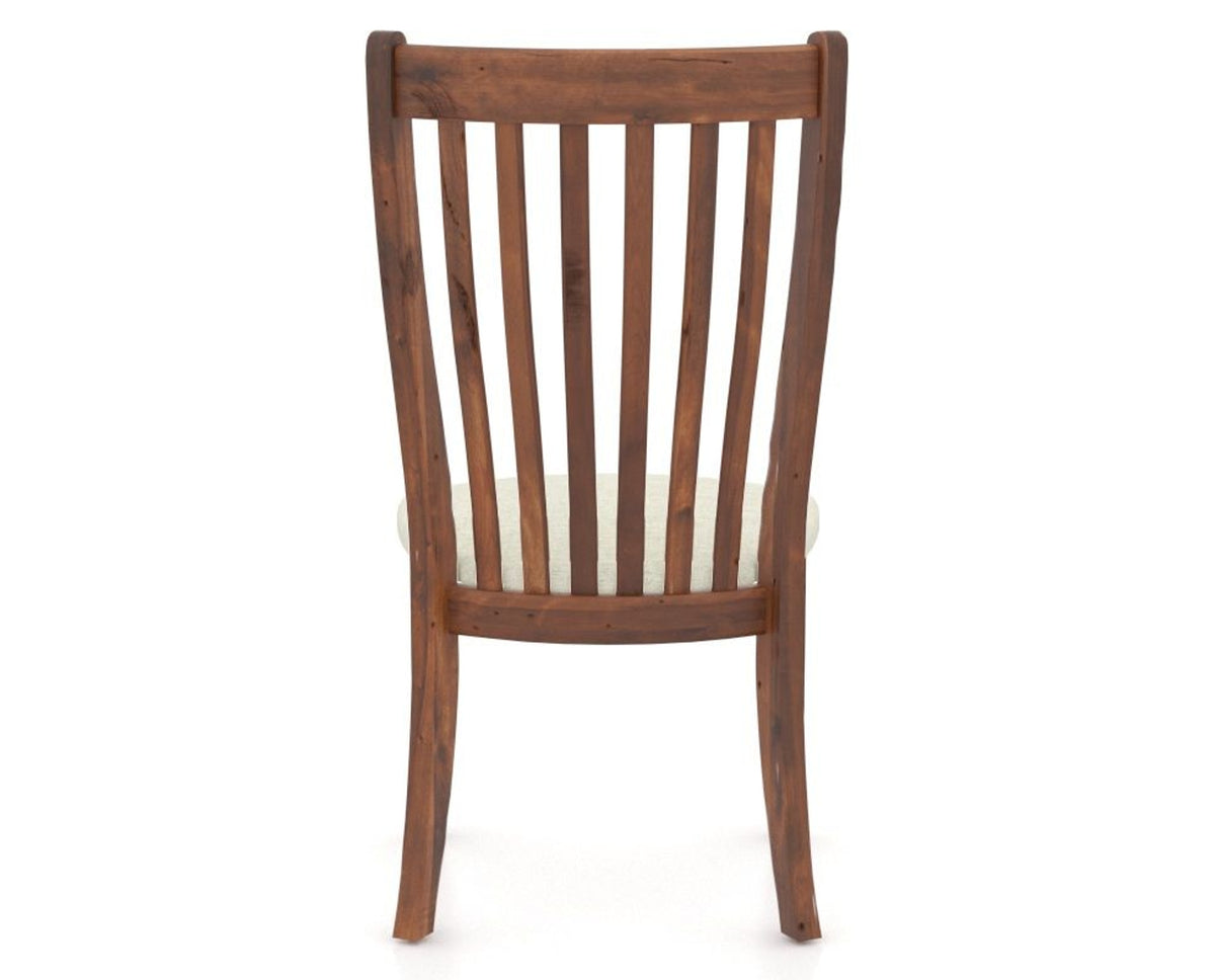 Canadel Champlain Dining Chair 0119 in TW Fabric and 33 Spice Washed, back view