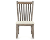 Canadel Champlain Dining Chair 0119 in TW Fabric and 72 Heritage Nature, front view