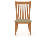 Canadel Dining Chair 0119 in XY Faux Leather and 01 Honey Washed, front view