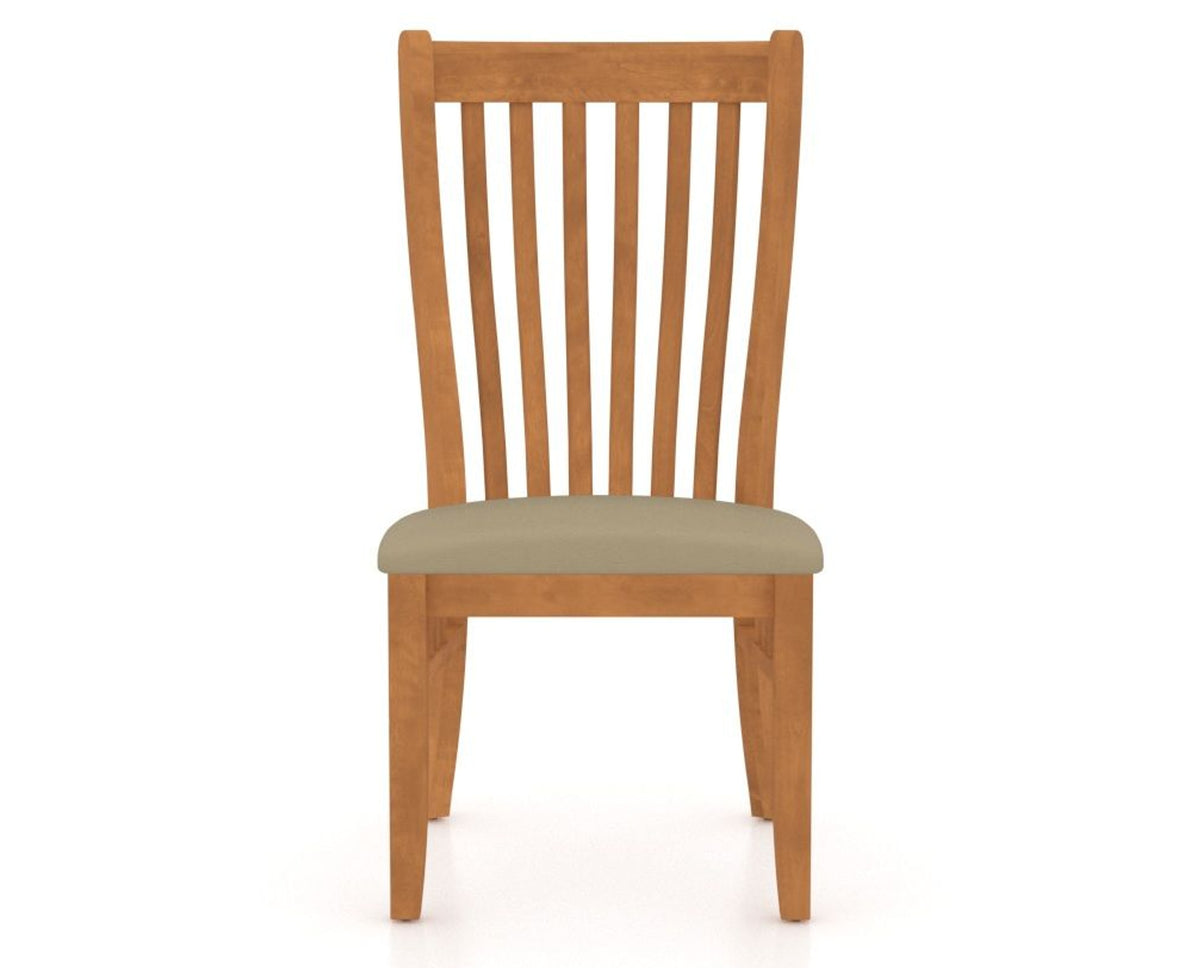 Canadel Dining Chair 0119 in XY Faux Leather and 01 Honey Washed, front view