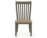 Canadel Dining Chair 0119 in XY Faux Leather and 08 Shadow, front view
