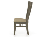 Canadel Dining Chair 0119 in XY Faux Leather and 08 Shadow, side view