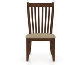 Canadel Dining Chair 0119 in XY Faux Leather and 19 Cognac Washed, front view