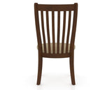 Canadel Dining Chair 0119 in XY Faux Leather and 19 Cognac Washed, back view