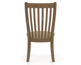Canadel Dining Chair 0119 in XY Faux Leather and 25 Pecan Washed, back view