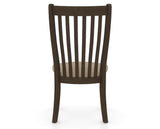 Canadel Dining Chair 0119 in XY Faux Leather and 29 Hazelnut Washed, back view
