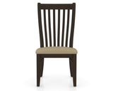 Canadel Dining Chair 0119 in XY Faux Leather and 59 Davy's Grey, front view