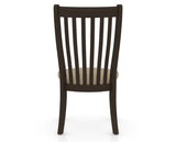 Canadel Dining Chair 0119 in XY Faux Leather and 59 Davy's Grey, back view