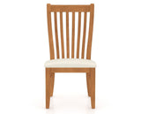 Canadel Dining Chair 0119 in YJ Faux Leather and 01 Honey Washed, front view