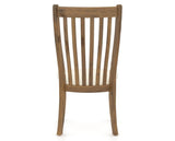 Canadel Champlain Dining Chair 0119 in YJ Faux Leather and 03 Oak Washed, back view