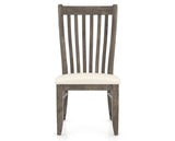 Canadel Champlain Dining Chair 0119 in YJ Faux Leather and 08 Shadow, front view