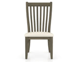 Canadel Dining Chair 0119 in YJ Faux Leather and 08 Shadow, front view