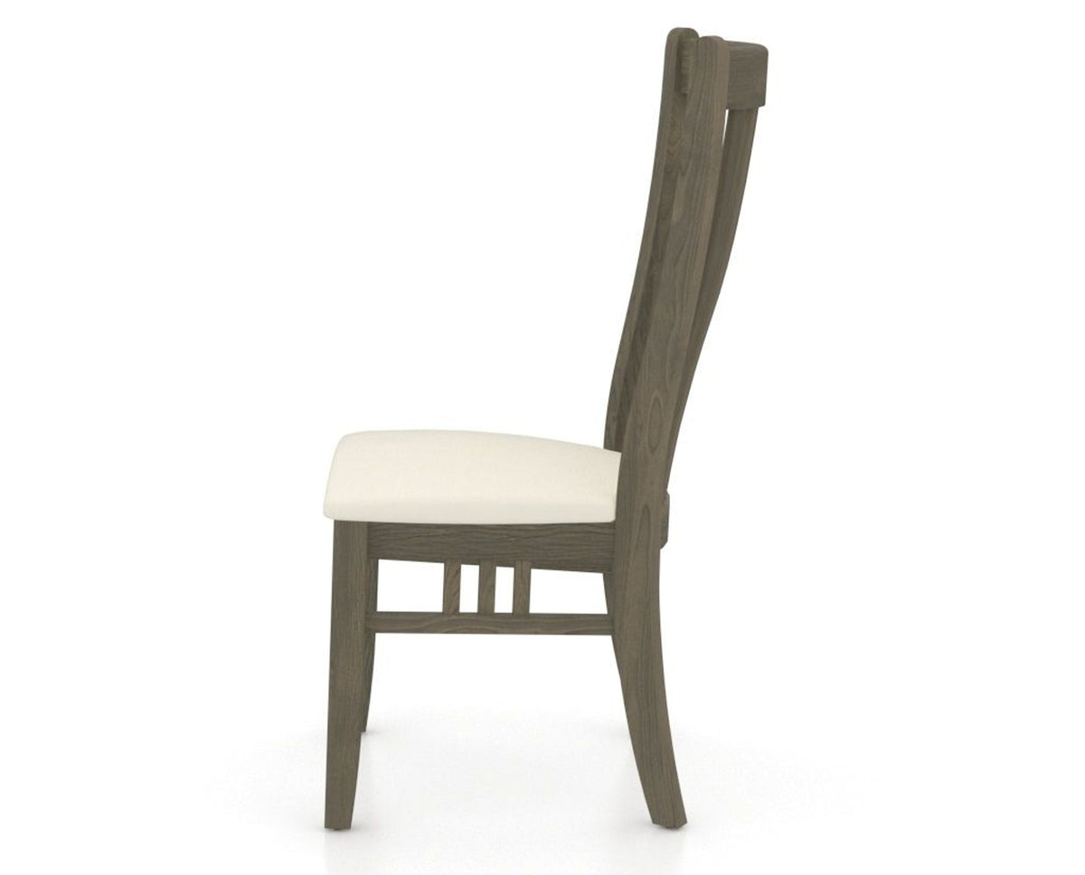 Canadel Dining Chair 0119 in YJ Faux Leather and 08 Shadow, side view