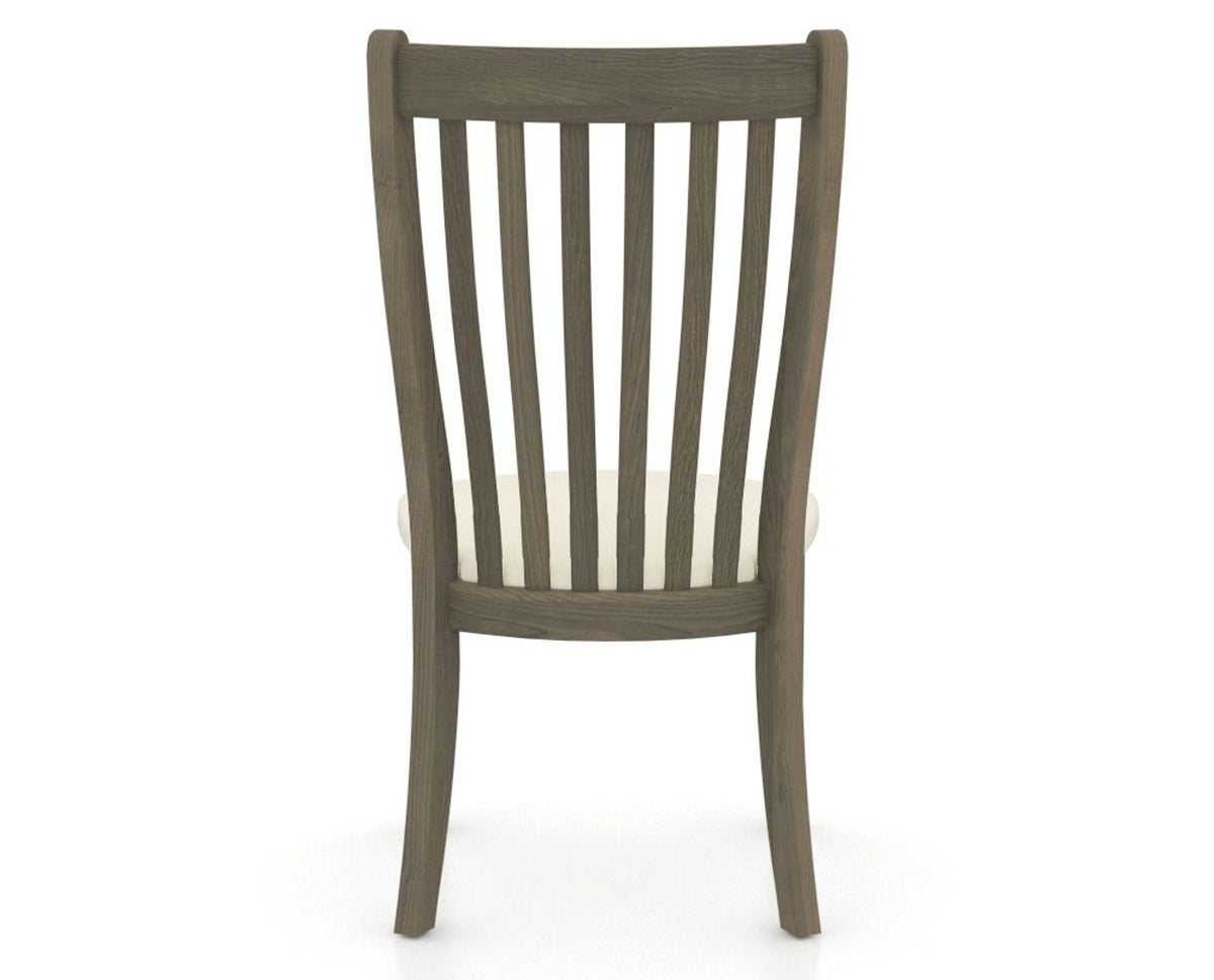 Canadel Dining Chair 0119 in YJ Faux Leather and 08 Shadow, back view