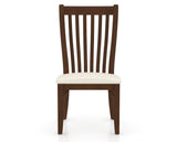 Canadel Dining Chair 0119 in YJ Faux Leather and 19 Cognac Washed, front view