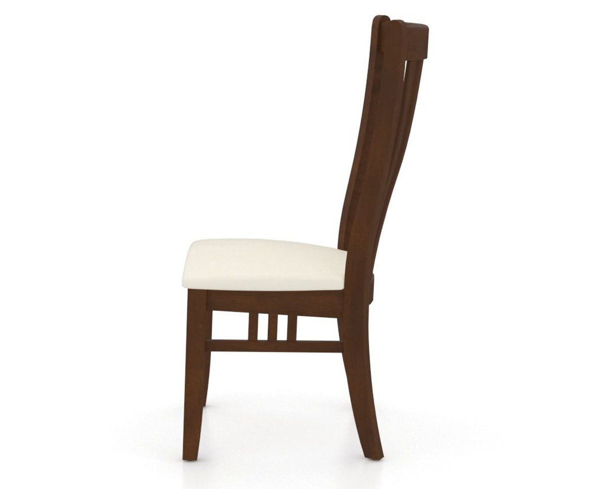 Canadel Dining Chair 0119 in YJ Faux Leather and 19 Cognac Washed, side view