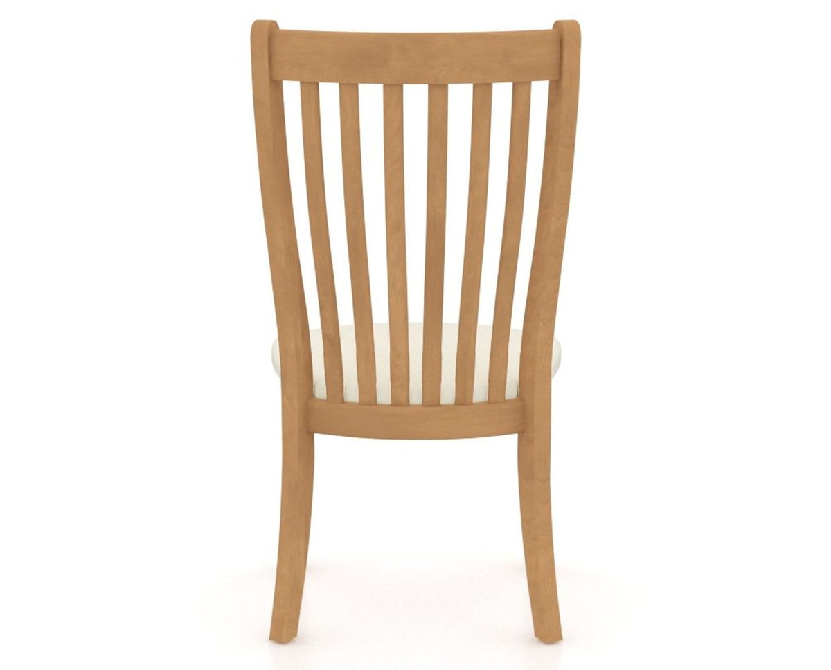 Canadel Dining Chair 0119 in YJ Faux Leather and 20 Caramel Washed, back view