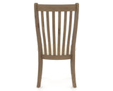 Canadel Champlain Dining Chair 0119 in YJ Faux Leather and 25 Pecan Washed, back view