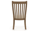 Canadel Dining Chair 0119 in YJ Faux Leather and 25 Pecan Washed, back view