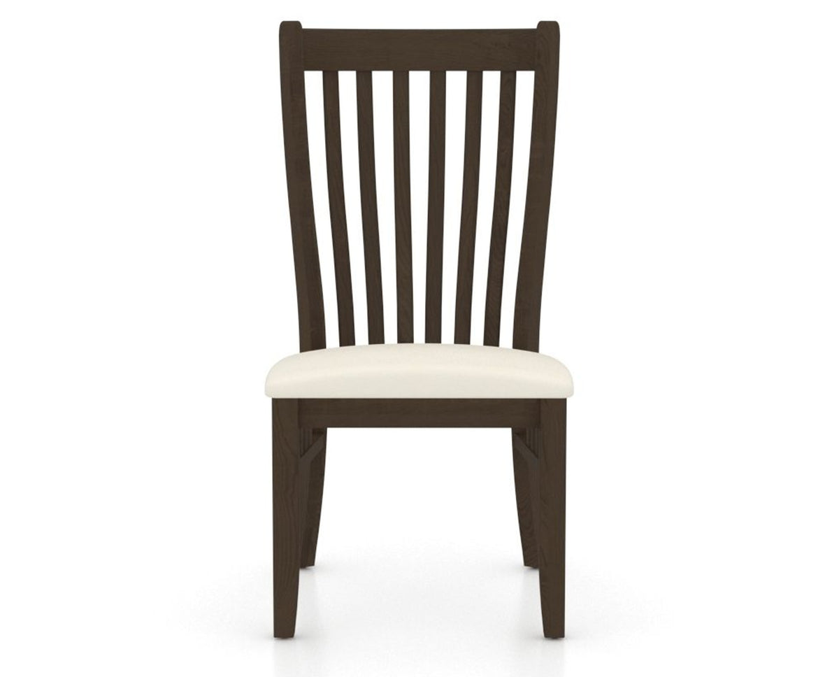 Canadel Dining Chair 0119 in YJ Faux Leather and 29 Hazelnut Washed, front view