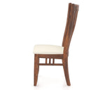 Canadel Champlain Dining Chair 0119 in YJ Faux Leather and 33 Spice Washed, side view