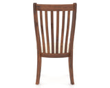 Canadel Champlain Dining Chair 0119 in YJ Faux Leather and 33 Spice Washed, back view