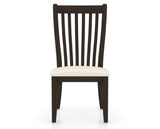 Canadel Dining Chair 0119 in YJ Faux Leather and 59 Davy's Grey, front view