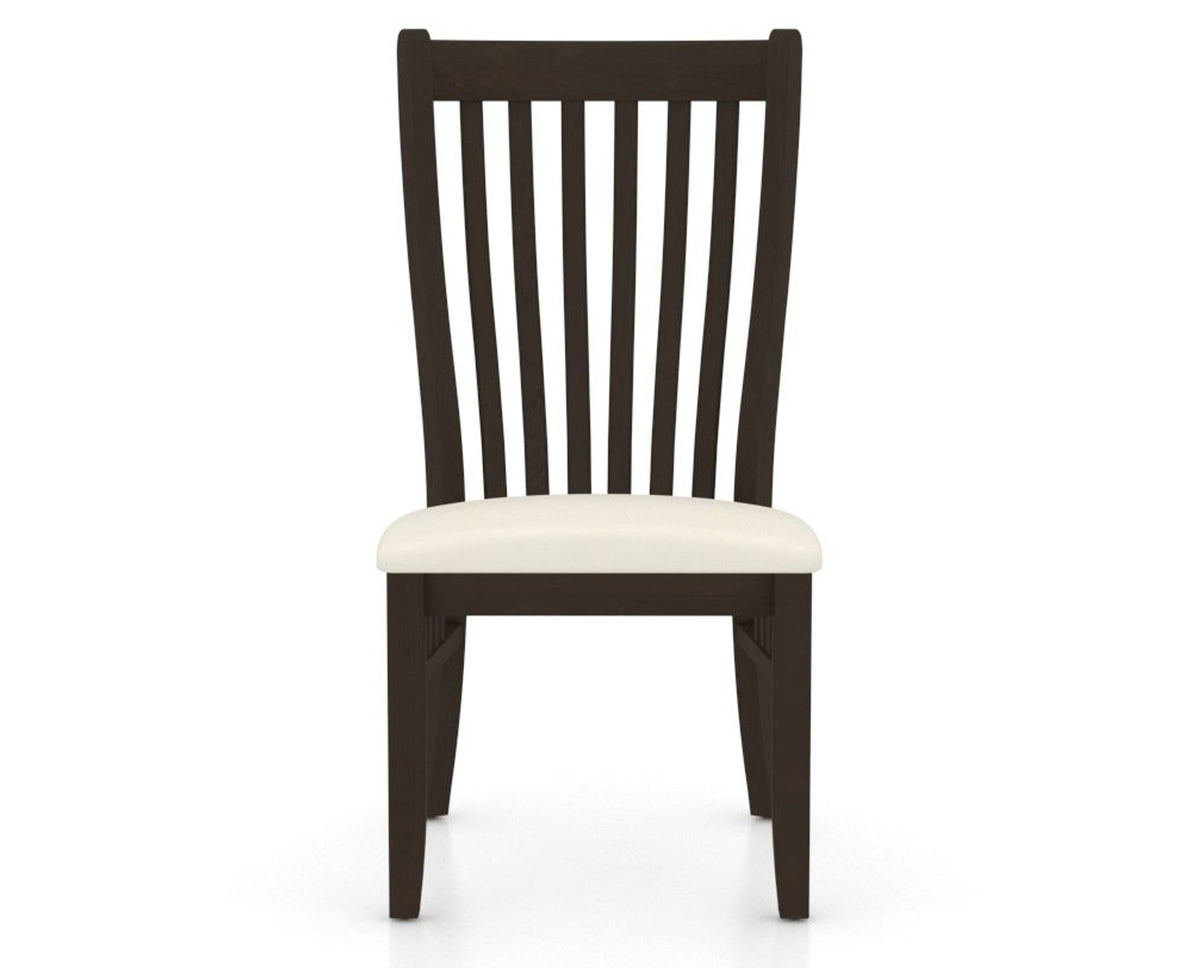 Canadel Dining Chair 0119 in YJ Faux Leather and 59 Davy's Grey, front view