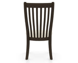 Canadel Dining Chair 0119 in YJ Faux Leather and 59 Davy's Grey, back view