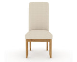Canadel Champlain Upholstered Dining Chair 0138 in 6K Sunbrella® and 01 Honey Washed and Plain Back, front view