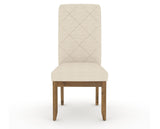 Canadel Champlain Upholstered Dining Chair 0138 in 6K Sunbrella® and 03 Oak Washed and Quilted Back, front view