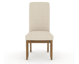 Canadel Champlain Upholstered Dining Chair 0138 in 6K Sunbrella® and 03 Oak Washed and Plain Back, front view