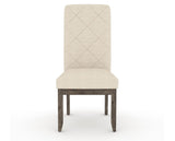 Canadel Champlain Upholstered Dining Chair 0138 in 6K Sunbrella® and 08 Shadow and Quilted Back, front view