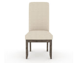 Canadel Champlain Upholstered Dining Chair 0138 in 6K Sunbrella® and 08 Shadow and Plain Back, front view