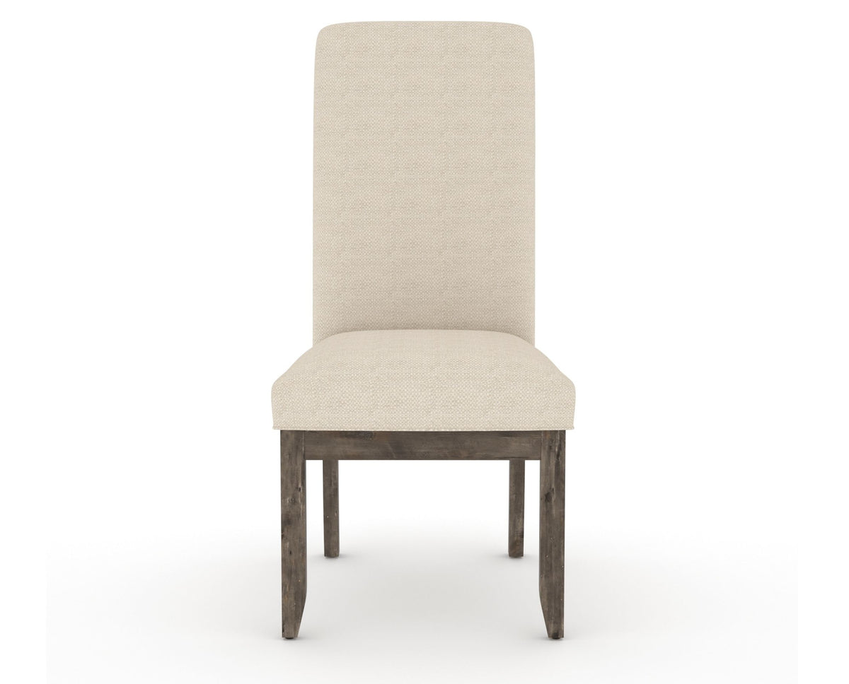 Canadel Champlain Upholstered Dining Chair 0138 in 6K Sunbrella® and 08 Shadow and Plain Back, front view