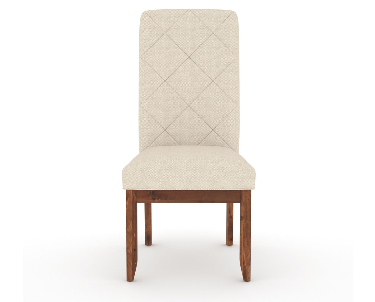 Canadel Champlain Upholstered Dining Chair 0138 in 6K Sunbrella® and 33 Spice Washed and Quilted Back, front view