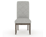 Canadel Champlain Upholstered Dining Chair 0138 in 7C Fabric and 08 Shadow and Quilted Back, front view