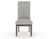 Canadel Champlain Upholstered Dining Chair 0138 in 7C Fabric and 08 Shadow and Plain Back, front view