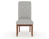 Canadel Champlain Upholstered Dining Chair 0138 in 7C Fabric and 33 Spice Washed and Quilted Back, front view